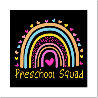 Preschool Squad Teacher Rainbow Posters and Art